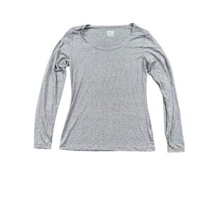 32 Degrees Heat Womens Long Sleeve Base Layer Scoop Neck Top Purple Medium